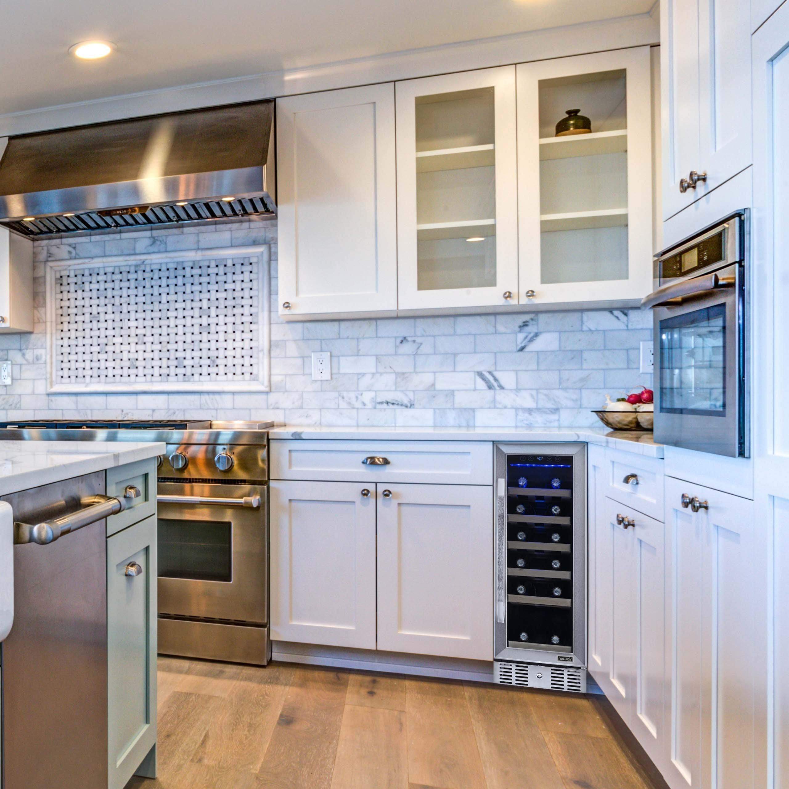 NewAir 12" Wide 19 Bottle Dual Zone Wine Refrigerator AWR-190SB