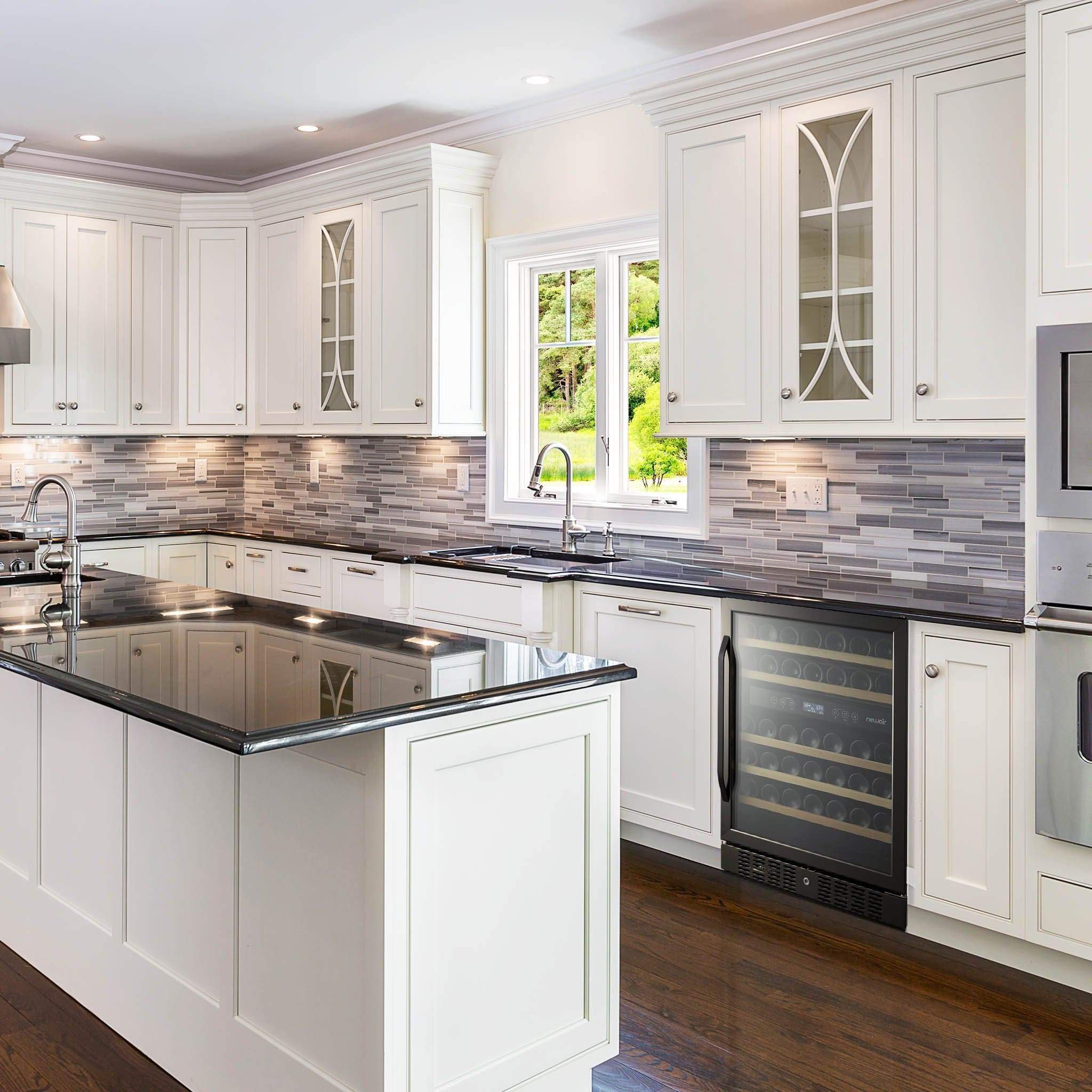 NewAir 24” Wide Built-in 46 Bottle Dual Zone Wine Refrigerator NWC046BS00