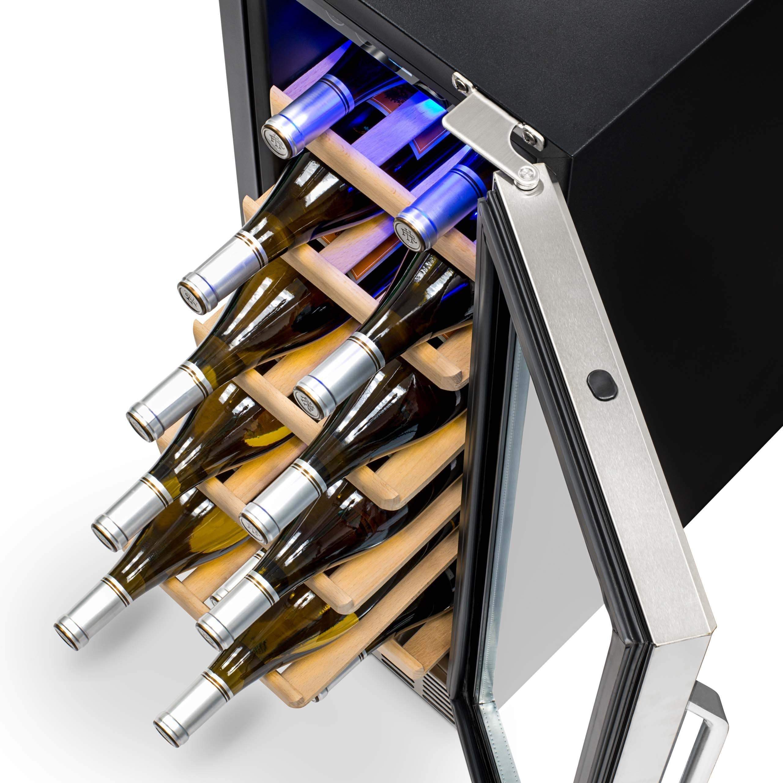 NewAir 12" Wide 19 Bottle Dual Zone Wine Refrigerator AWR-190SB