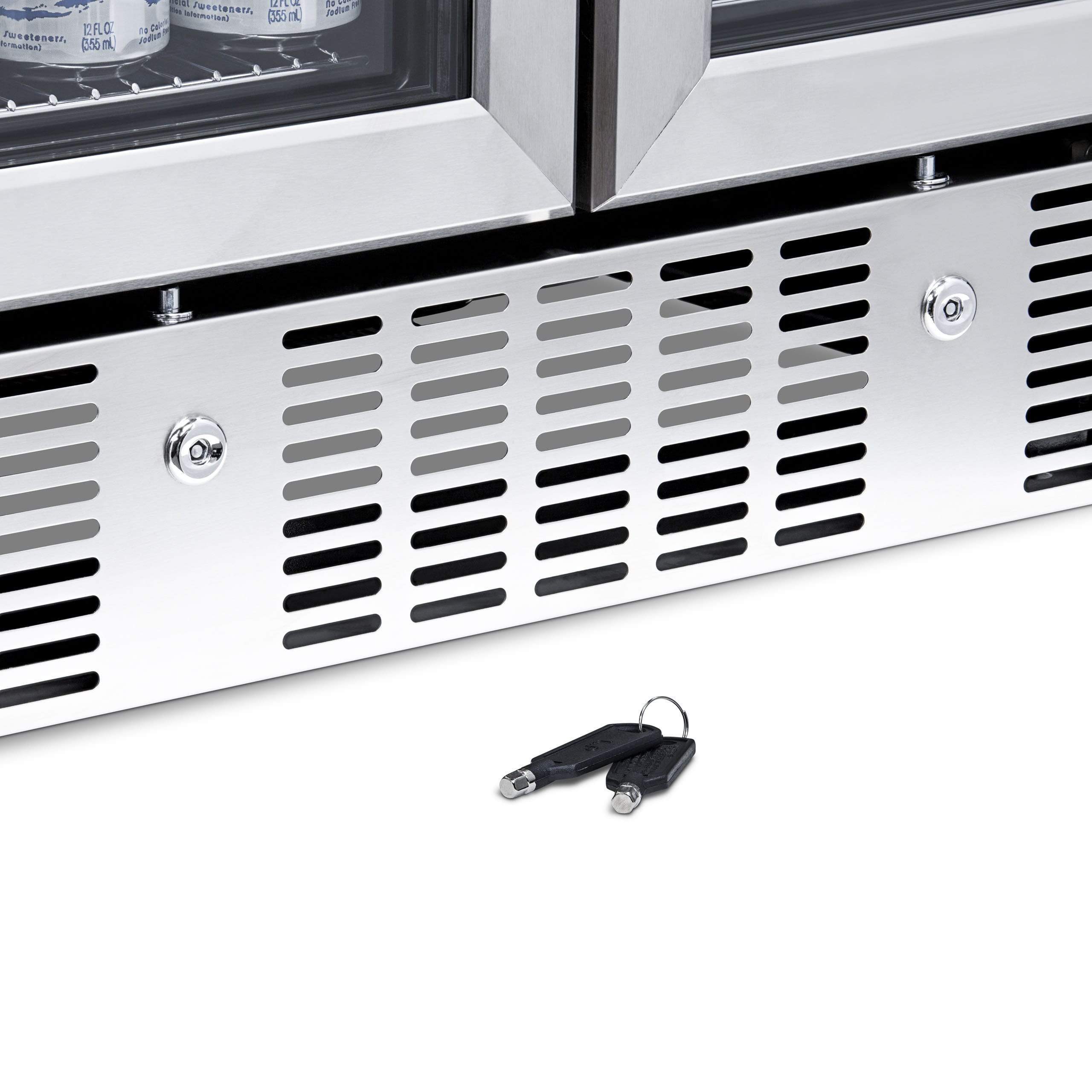 NewAir 24” Wide Built-in 18 Bottle and 58 Cans Dual Zone Wine and Beverage Fridge AWB-360DB