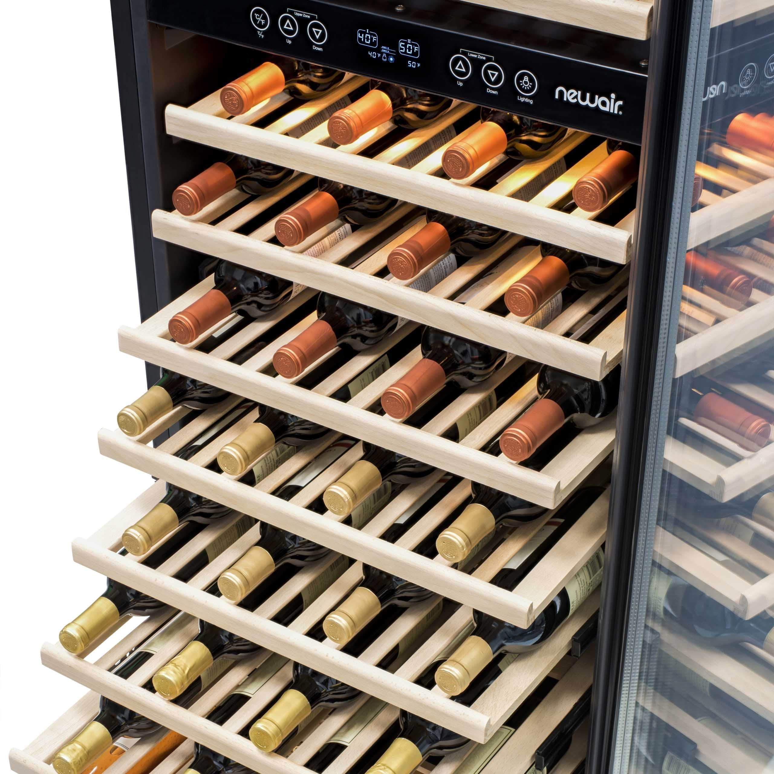 NewAir 27” Wide Built-in 160 Bottle Dual Zone Wine Refrigerator AWR-1600DB