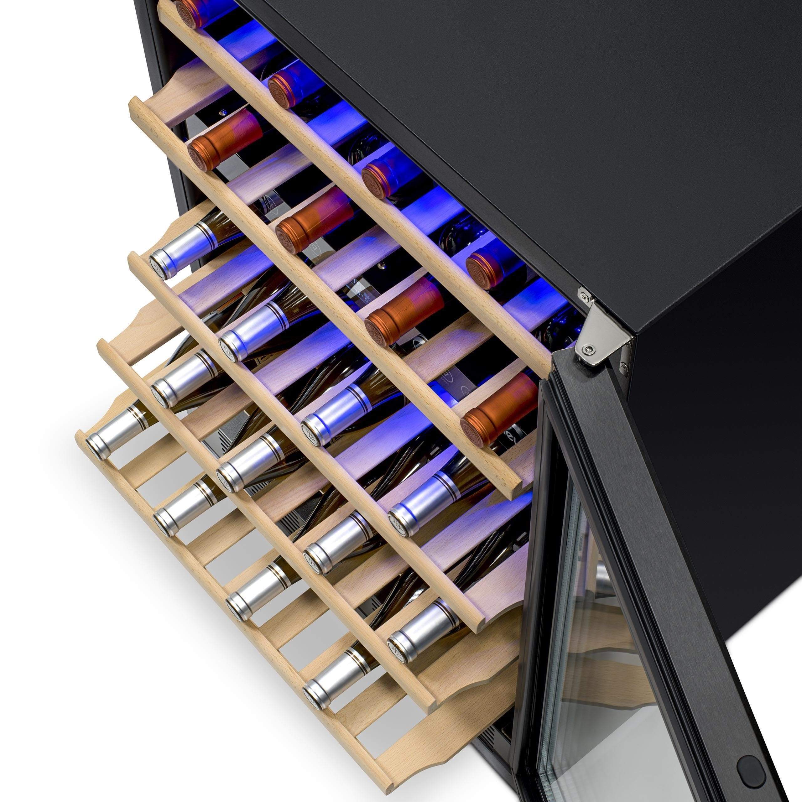 NewAir 24” Wide Built-in 46 Bottle Dual Zone Wine Refrigerator NWC046BS00