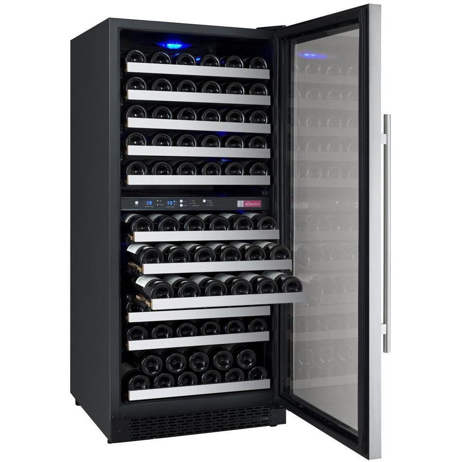 Allavino 24" Wide FlexCount II Tru-Vino 121 Bottle Dual Zone Wine Refrigerator VSWR121-2SR20