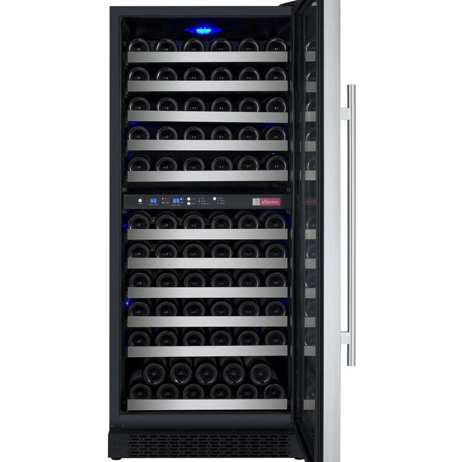 Allavino 24" Wide FlexCount II Tru-Vino 121 Bottle Dual Zone Wine Refrigerator VSWR121-2SR20
