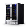 Image of NewAir 24” Wide Built-in 18 Bottle and 58 Cans Dual Zone Wine and Beverage Fridge AWB-360DB