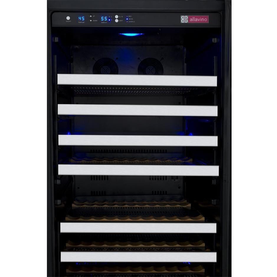 Allavino 24" Wide FlexCount II Tru-Vino 128 Bottle Single Zone Wine Refrigerator VSWR128-1SL20