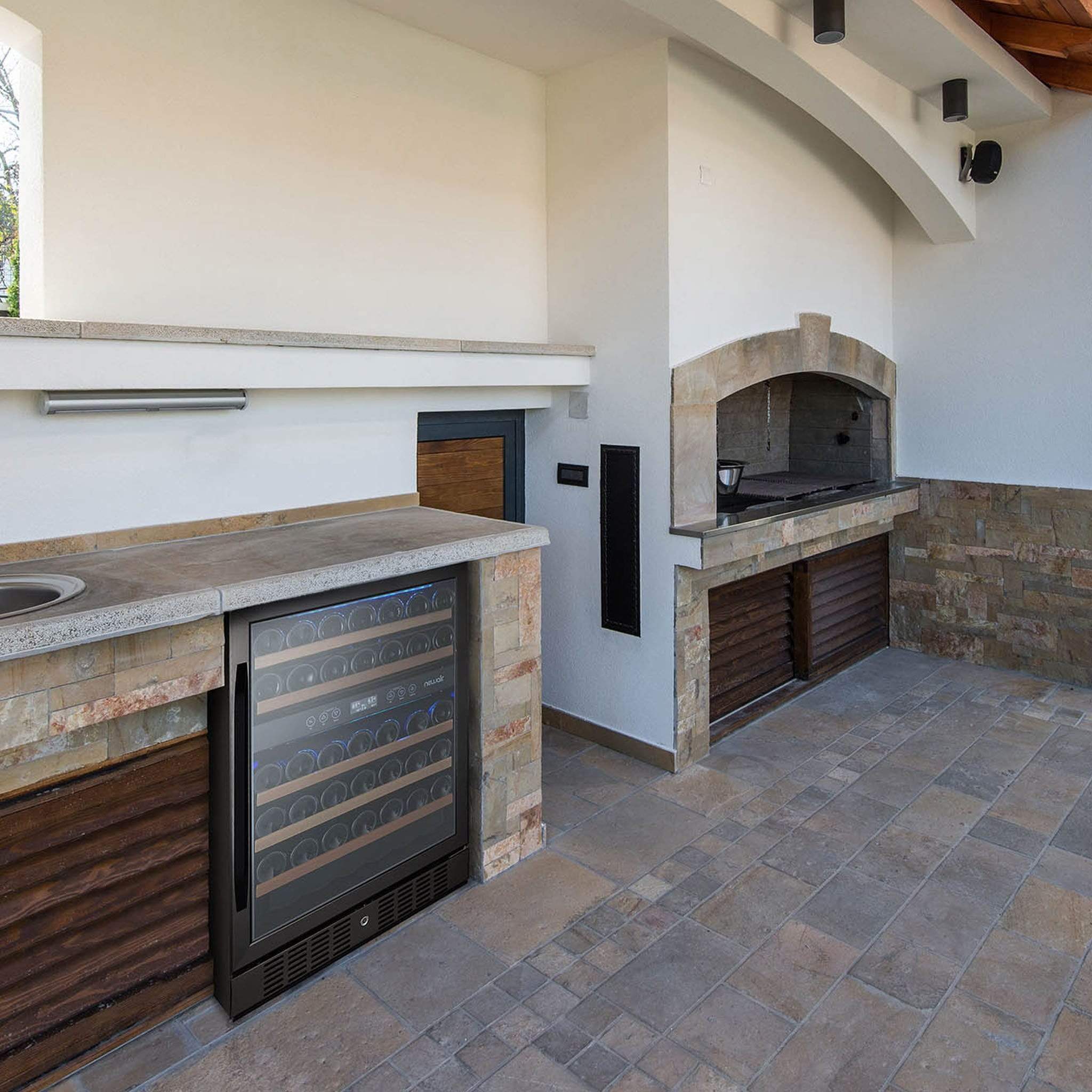 NewAir 24” Wide Built-in 46 Bottle Dual Zone Wine Refrigerator NWC046BS00