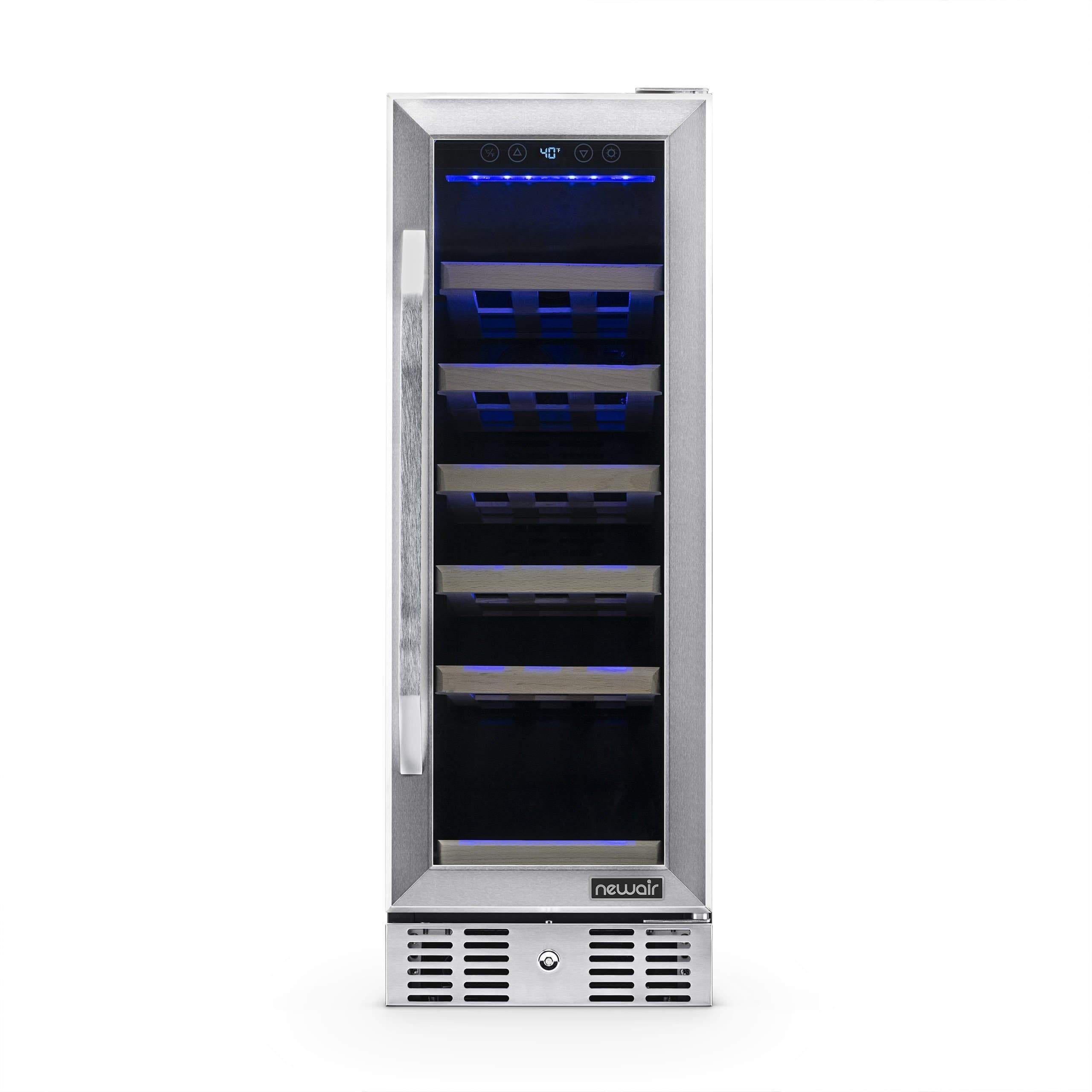 NewAir 12" Wide 19 Bottle Dual Zone Wine Refrigerator AWR-190SB