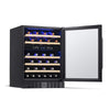 Image of NewAir 24” Wide Built-in 46 Bottle Dual Zone Wine Refrigerator NWC046BS00