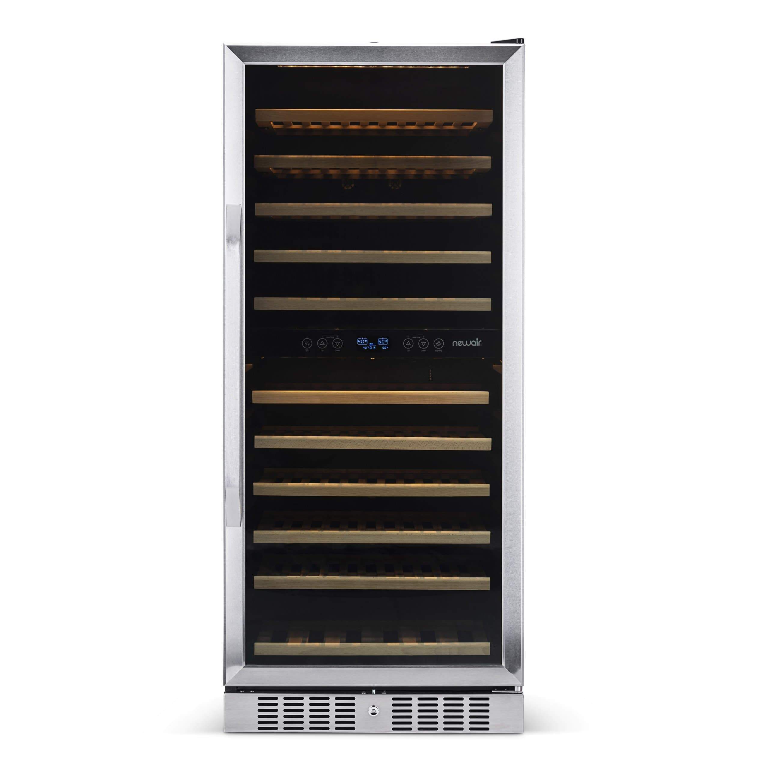 NewAir 27” Wide Built-in 116 Bottle Dual Zone Wine Refrigerator AWR-1160DB