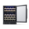 Image of NewAir 24” Wide Built-in 46 Bottle Dual Zone Wine Refrigerator NWC046BS00