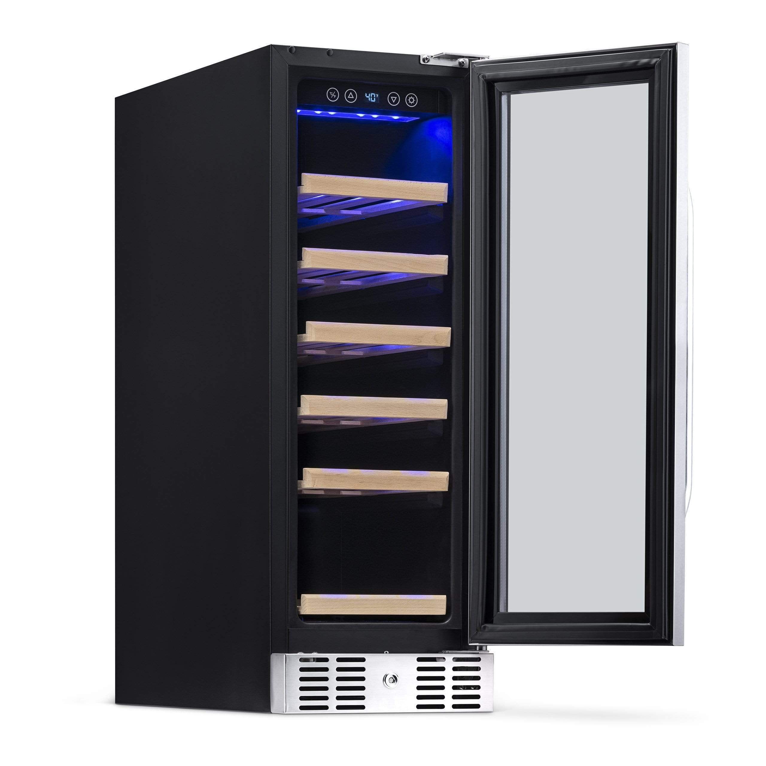 NewAir 12" Wide 19 Bottle Dual Zone Wine Refrigerator AWR-190SB