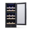 Image of NewAir 15” Wide Stainless Steel 29 Bottle Dual Zone Wine Refrigerator NWC029BS00