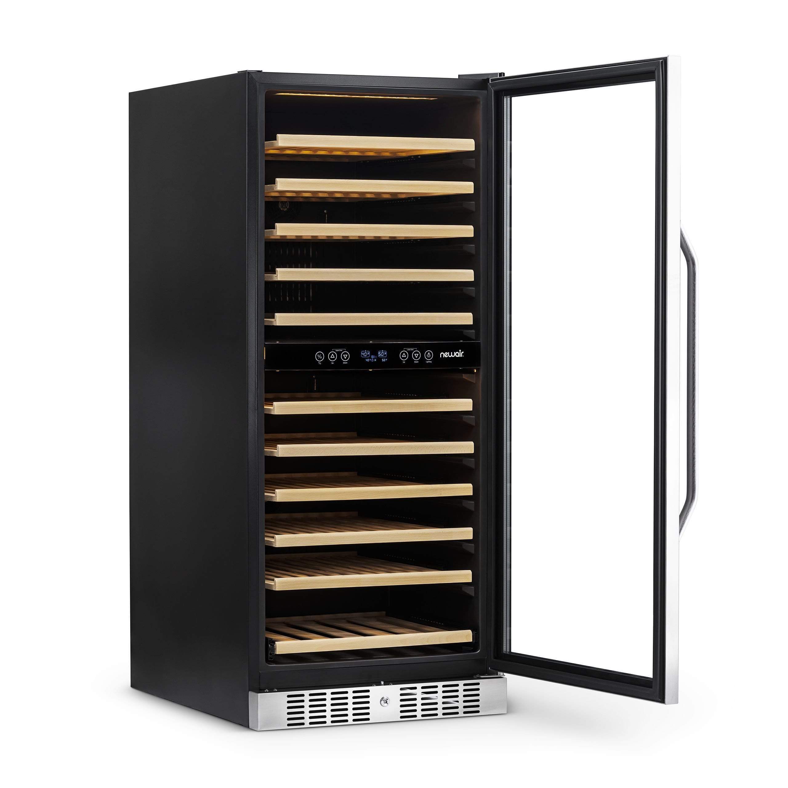 NewAir 27” Wide Built-in 116 Bottle Dual Zone Wine Refrigerator AWR-1160DB