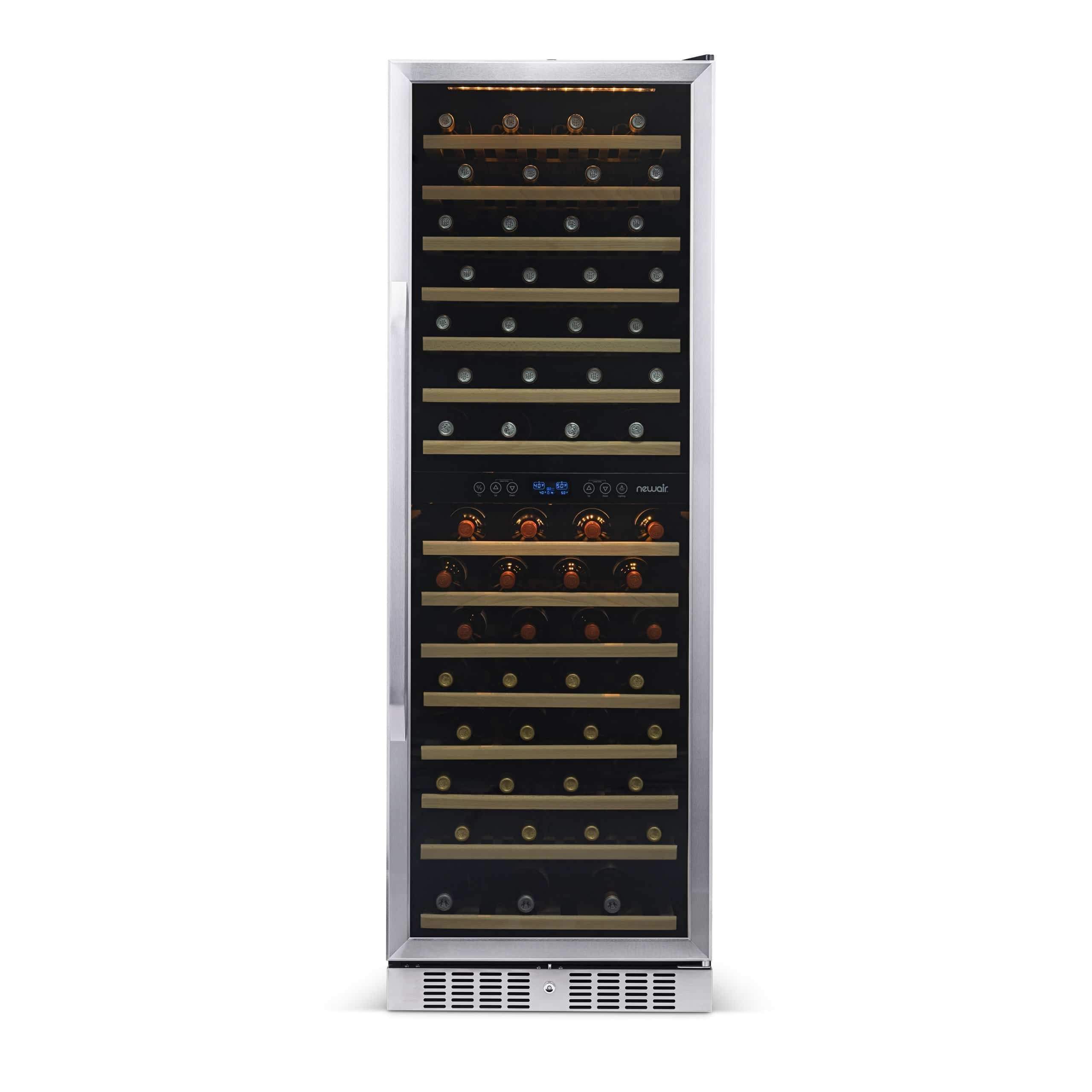 NewAir 27” Wide Built-in 160 Bottle Dual Zone Wine Refrigerator AWR-1600DB