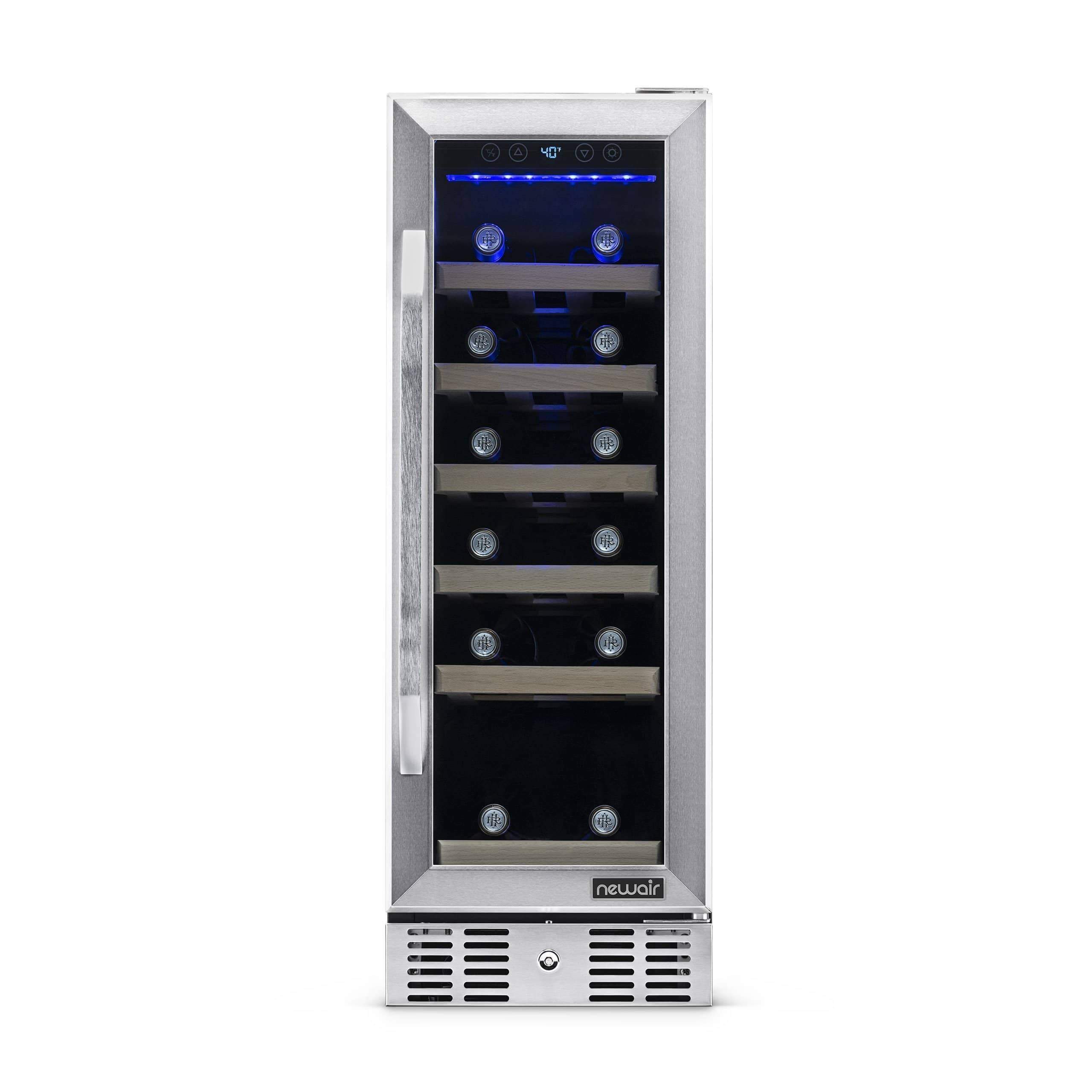 NewAir 12" Wide 19 Bottle Dual Zone Wine Refrigerator AWR-190SB