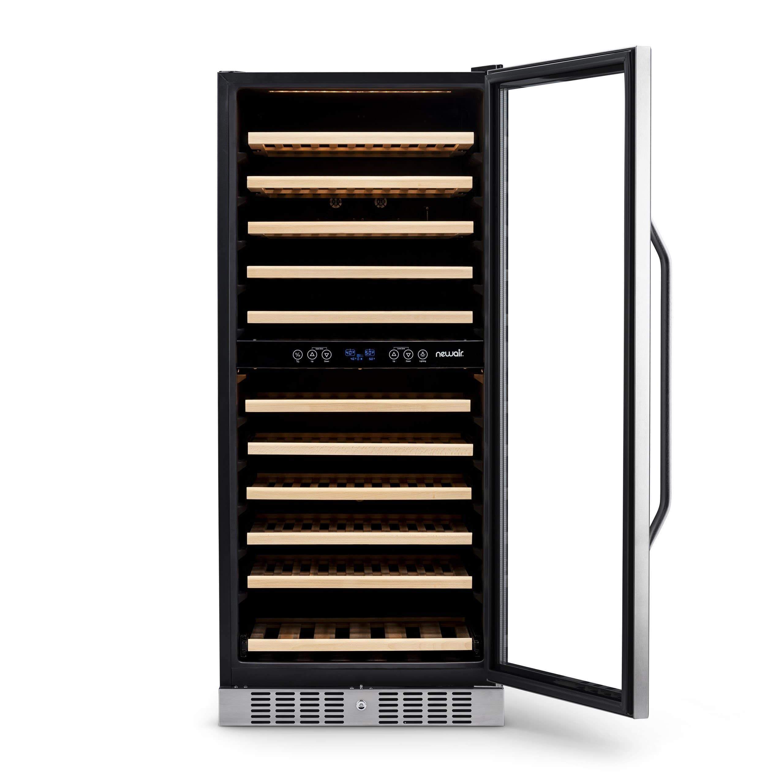 NewAir 27” Wide Built-in 116 Bottle Dual Zone Wine Refrigerator AWR-1160DB