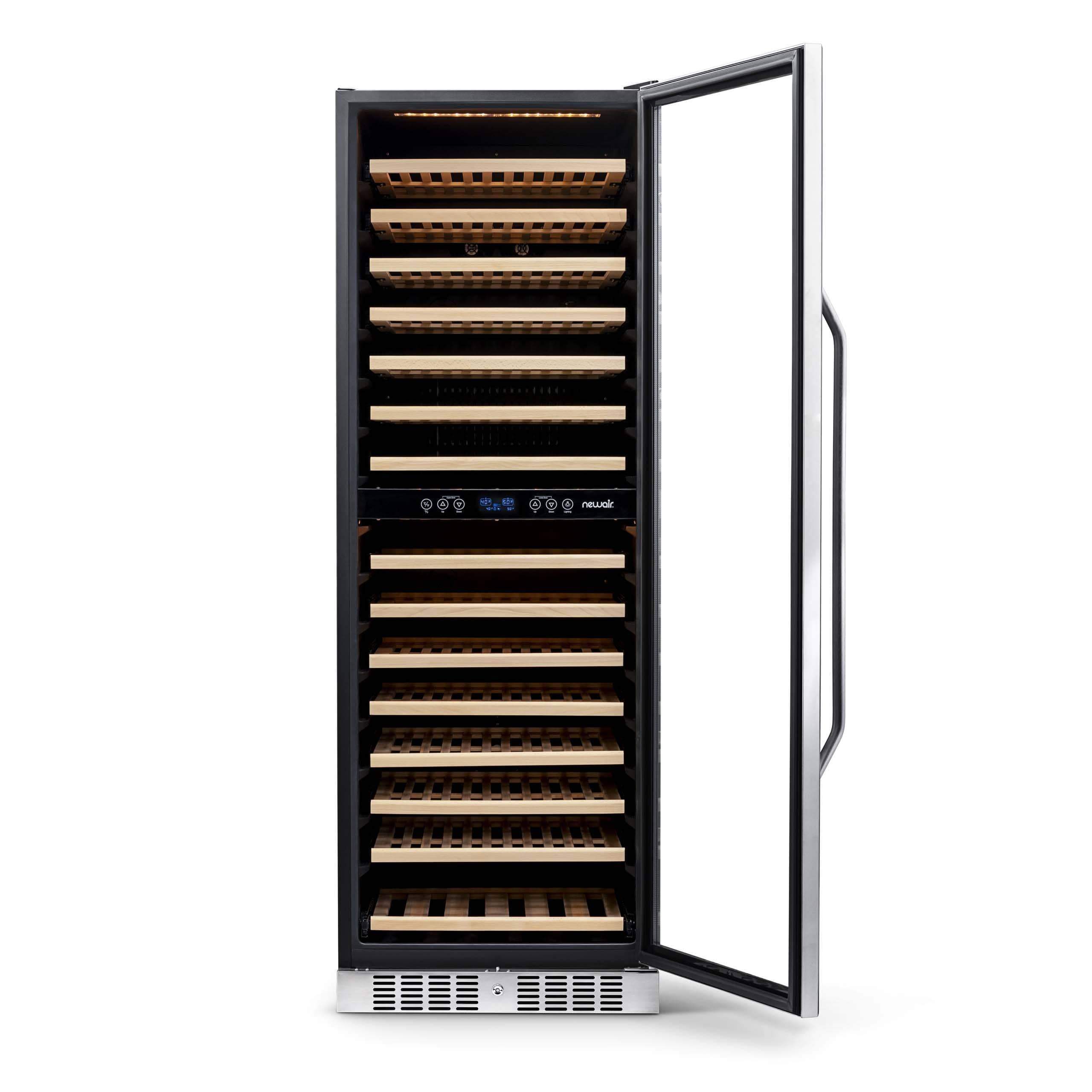 NewAir 27” Wide Built-in 160 Bottle Dual Zone Wine Refrigerator AWR-1600DB