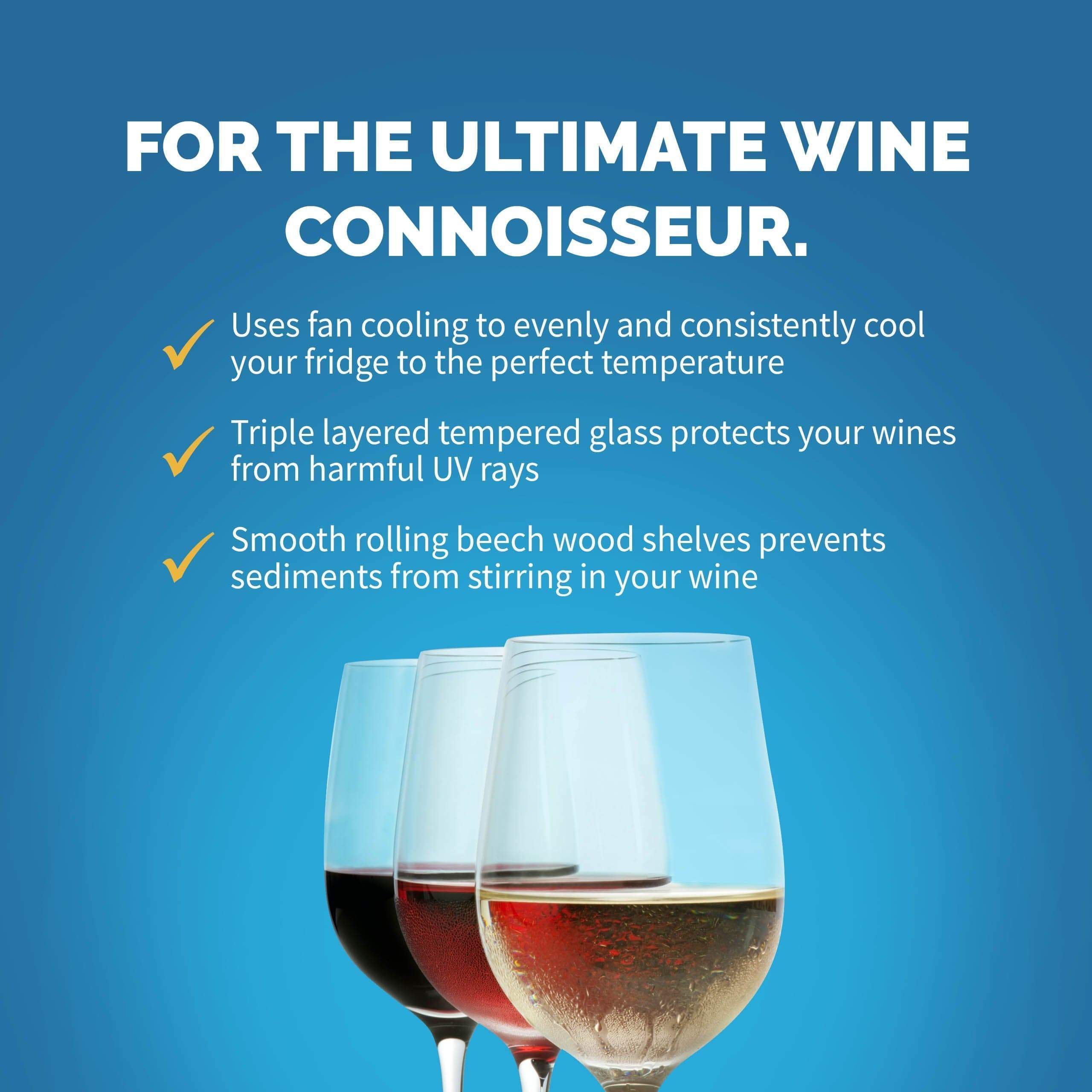 NewAir 27” Wide Built-in 160 Bottle Dual Zone Wine Refrigerator AWR-1600DB