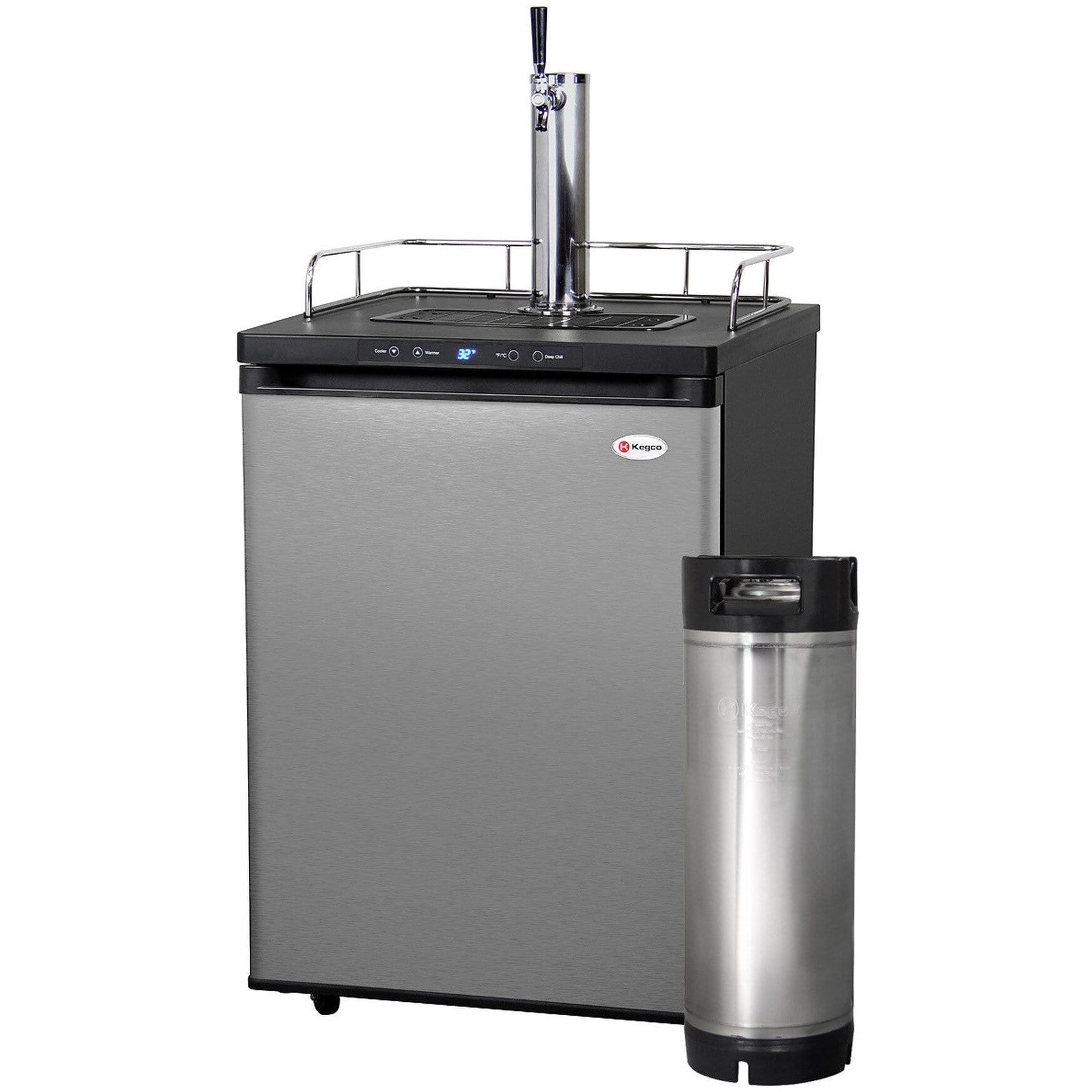 Kegco 24" Wide Homebrew Stainless Steel Single Tap Kegerator HBK309S-1K