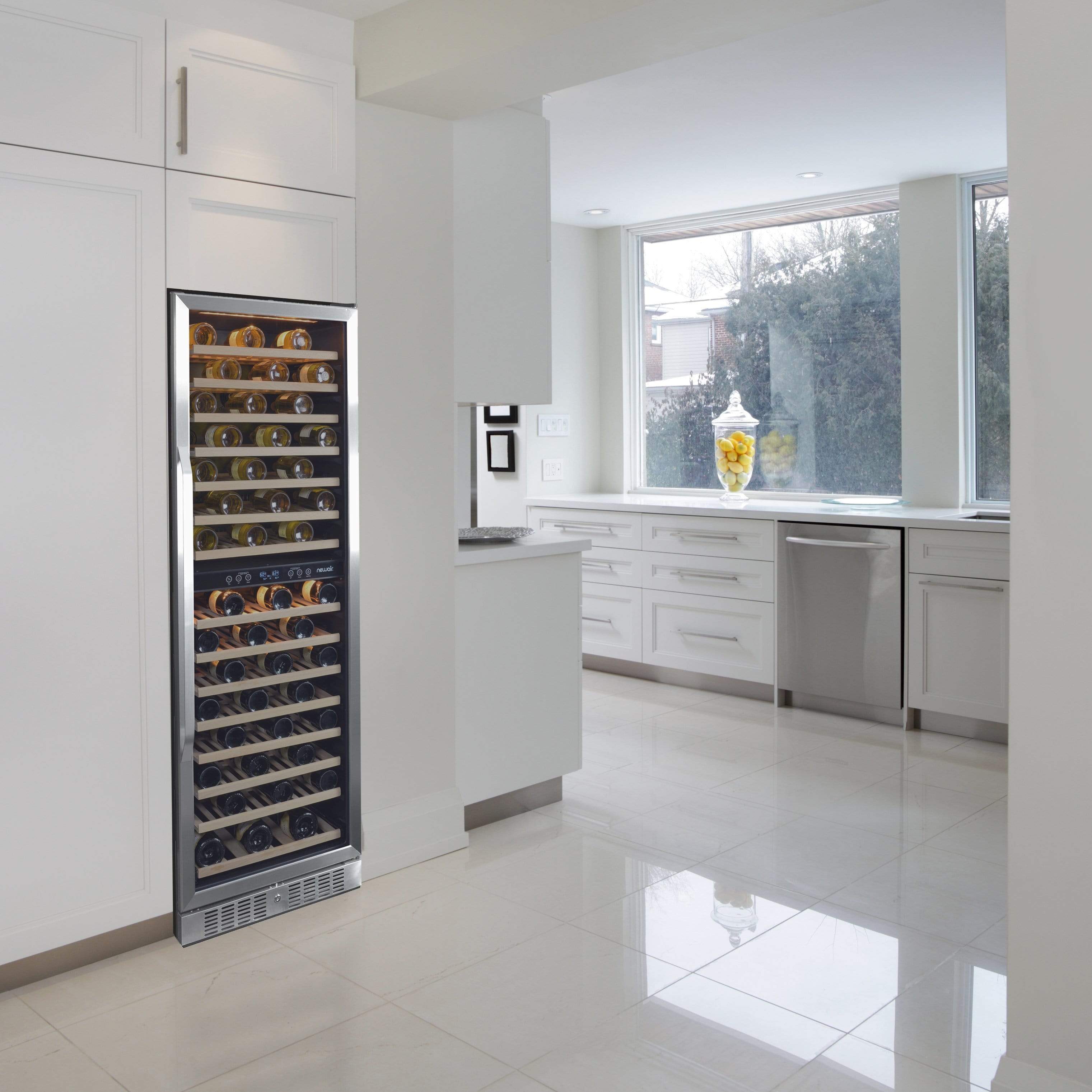 NewAir 27” Wide Built-in 160 Bottle Dual Zone Wine Refrigerator AWR-1600DB