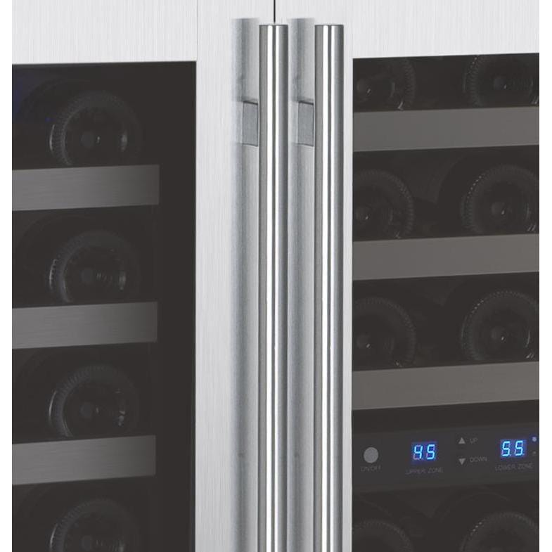Allavino - 47" Wide FlexCount II Tru-Vino 112 Bottle Three Zone Stainless Steel Side-by-Side Wine Refrigerator 3Z-VSWR5656-S20