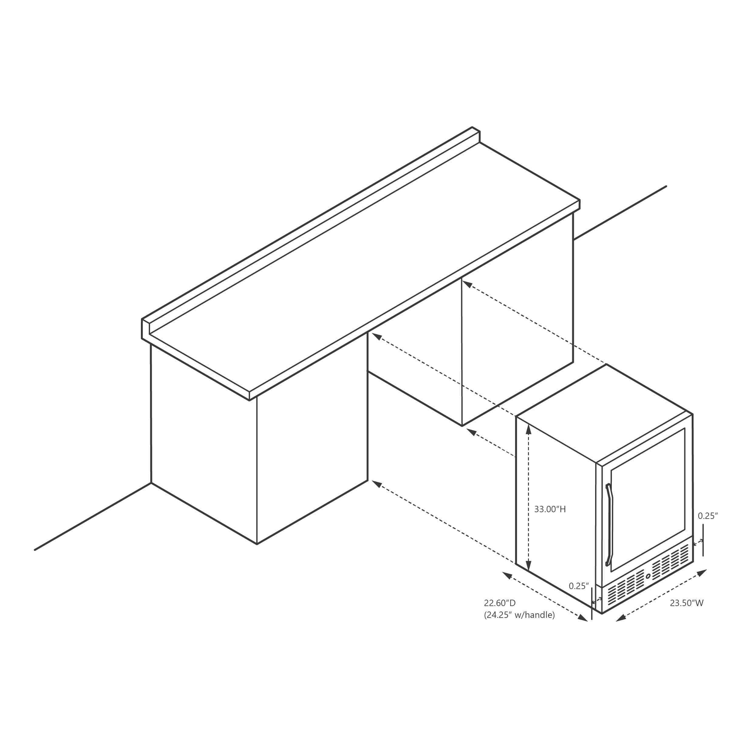 NewAir 24” Wide Built-in Stainless Steel 177 Cans Beverage Fridge ABR-1770