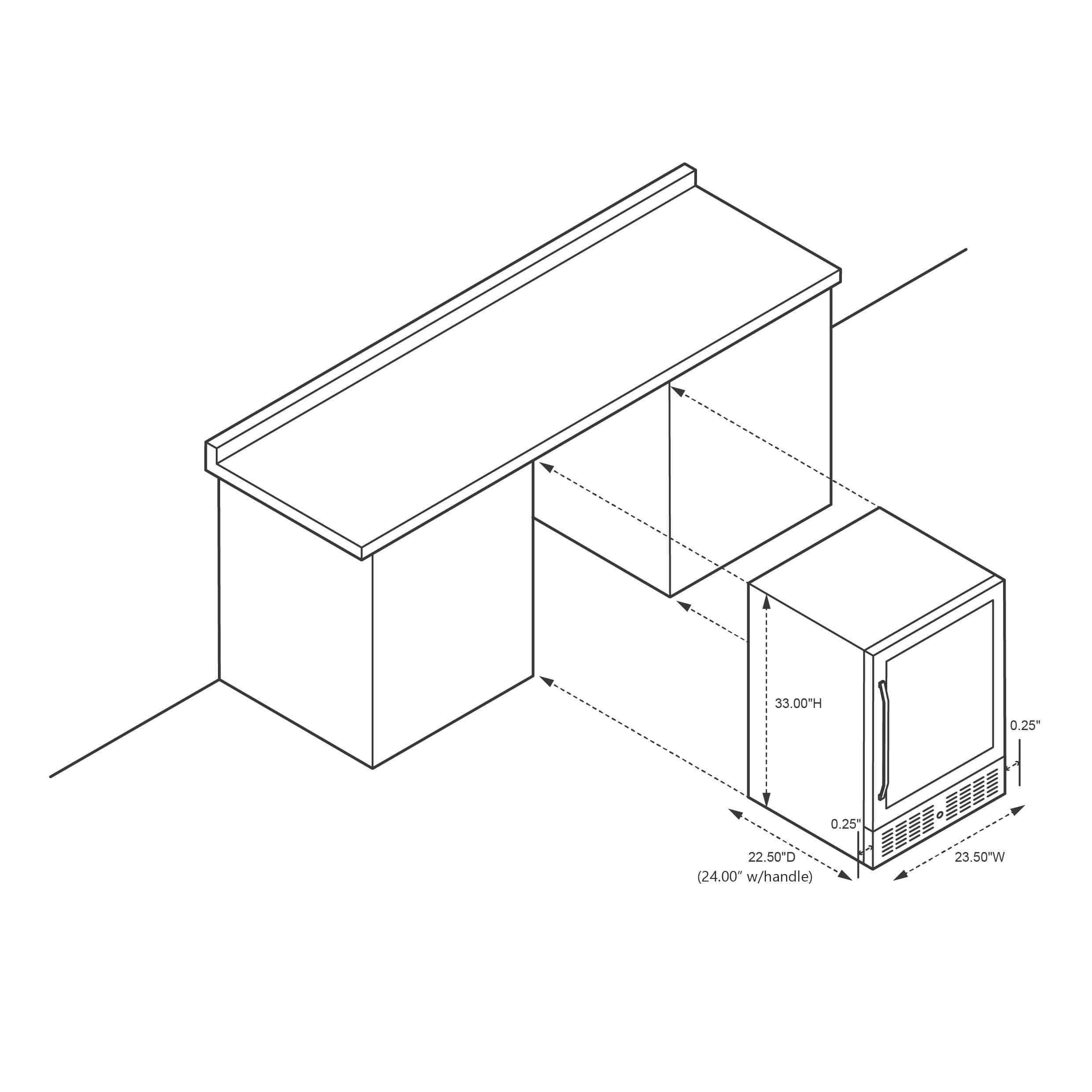 NewAir 24” Wide Built-in 20 Bottle and 70 Cans Dual Zone Wine and Beverage Fridge AWB-400DB