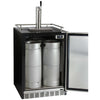 Image of Kegco 24" Wide Stainless Steel Built-In Single Tap  Kegerator HK38BSU-L-1