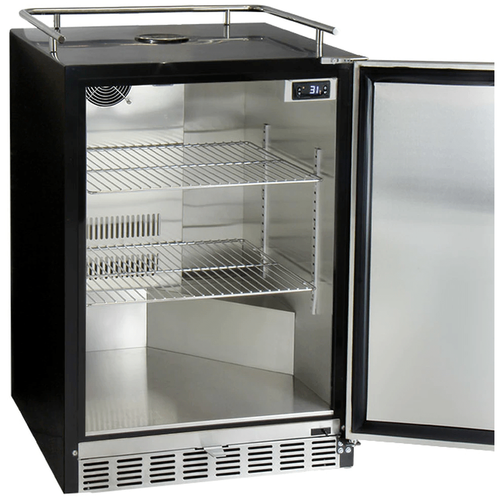 Kegco 24" Wide Stainless Steel Built-In Triple Tap Kegerator HK38BSU-L-3