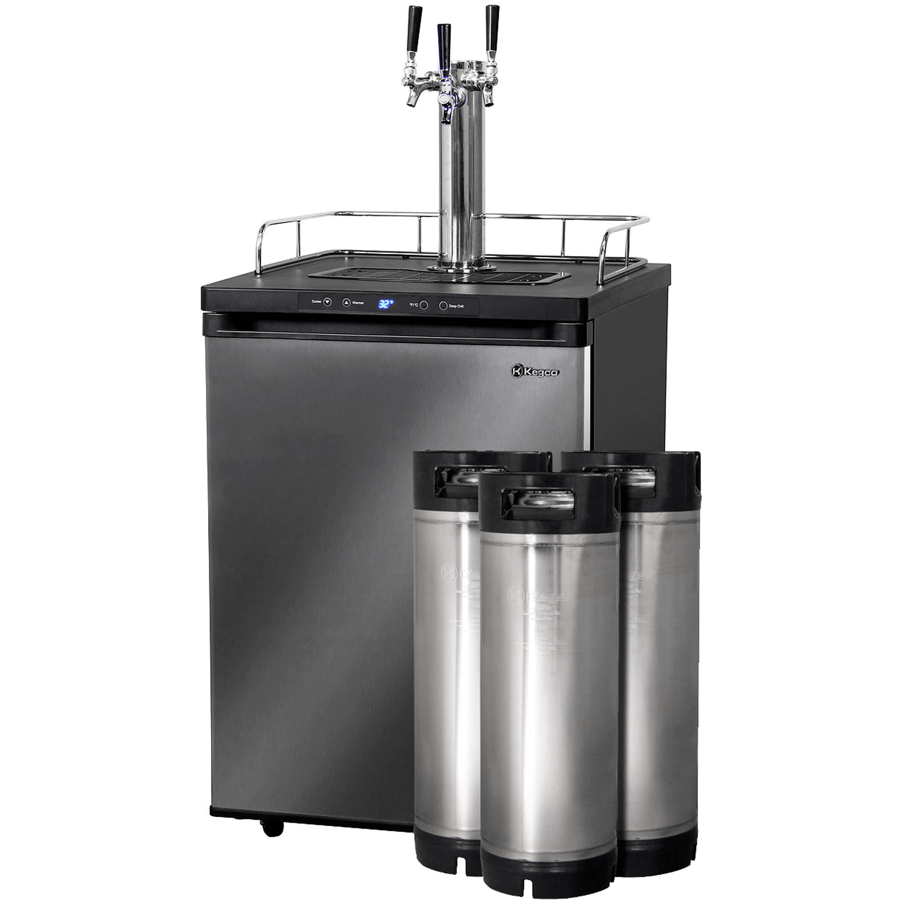 Kegco 24" Wide Homebrew Stainless Steel Triple Tap Kegerator HBK309X-3K