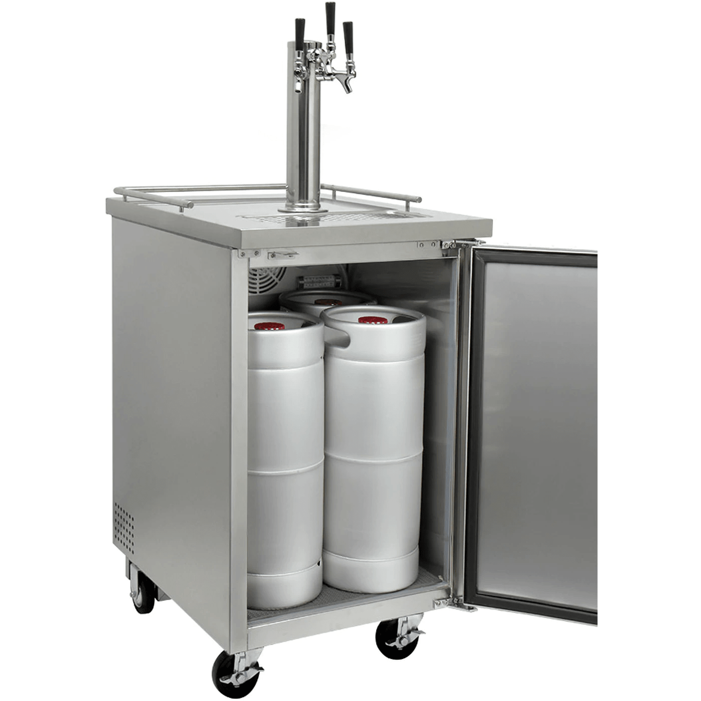 Kegco 24" Wide Cold Brew Coffee Stainless Steel Triple Tap Commercial Kegerator ICXCK-1S-3