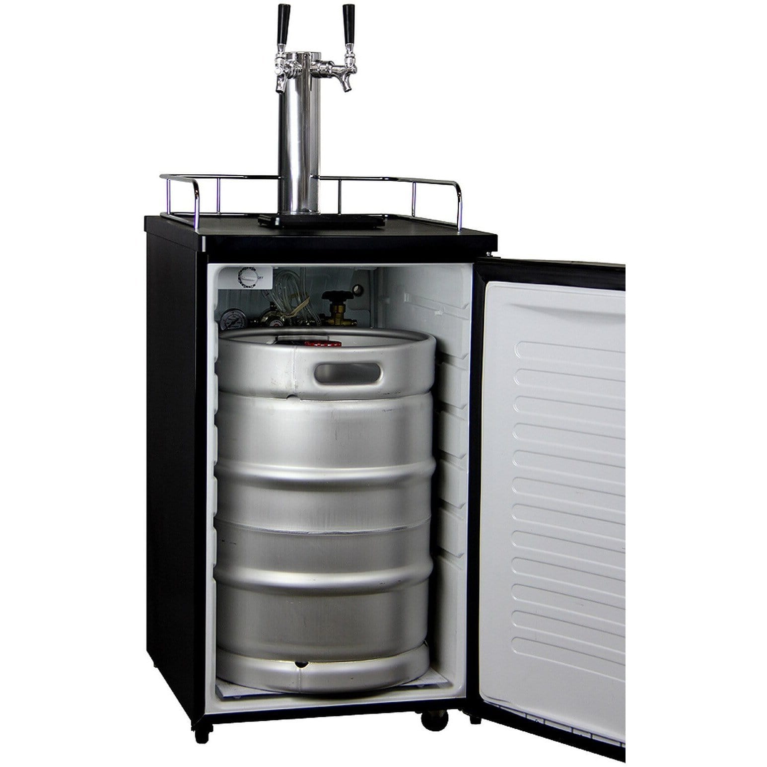 Kegco 20" Wide Stainless Steel Door Built-In Dual Tap Kegerator K199SS-2P