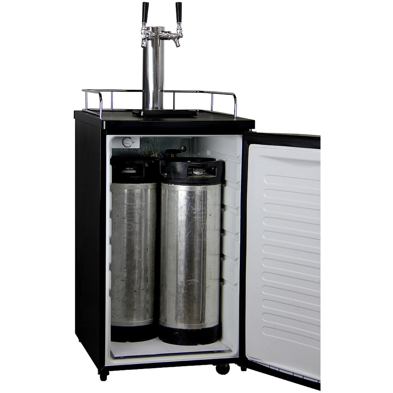 Kegco 20" Wide Stainless Steel Door Built-In Dual Tap Kegerator K199SS-2P