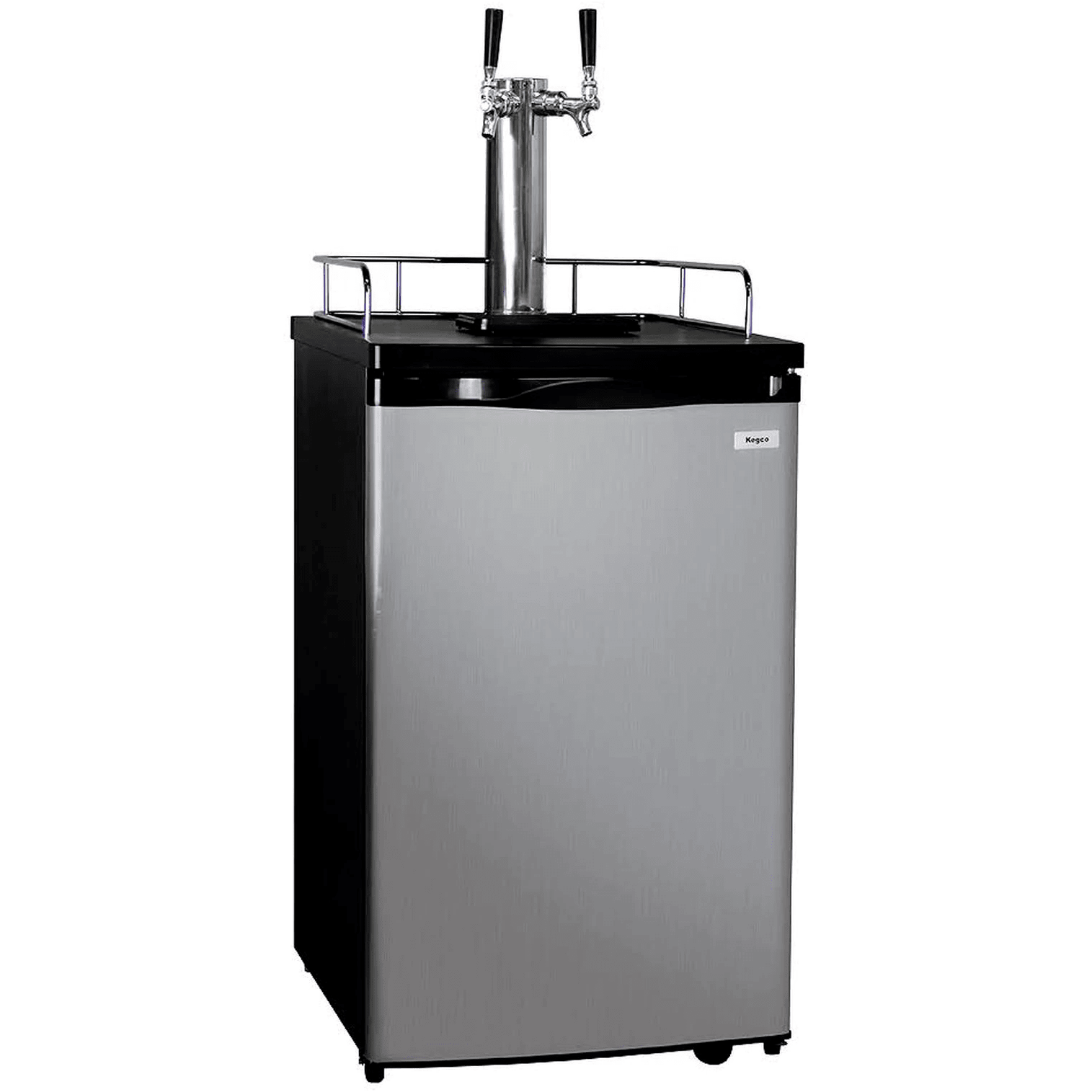 Kegco 20" Wide Stainless Steel Door Built-In Dual Tap Kegerator K199SS-2P