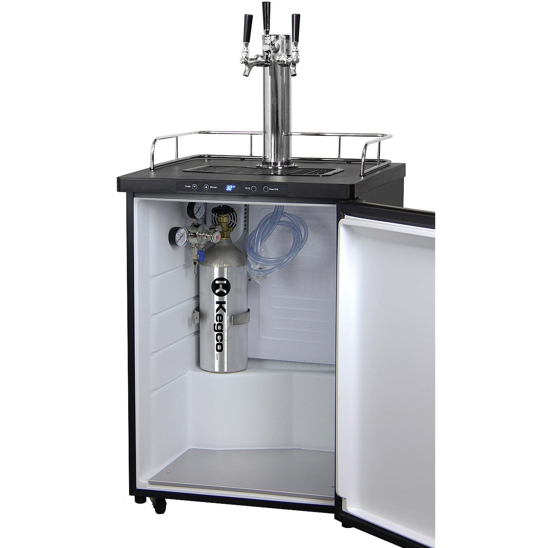 Kegco 24" Wide Homebrew Triple Tap Digital Kegerator HBK309B-3K