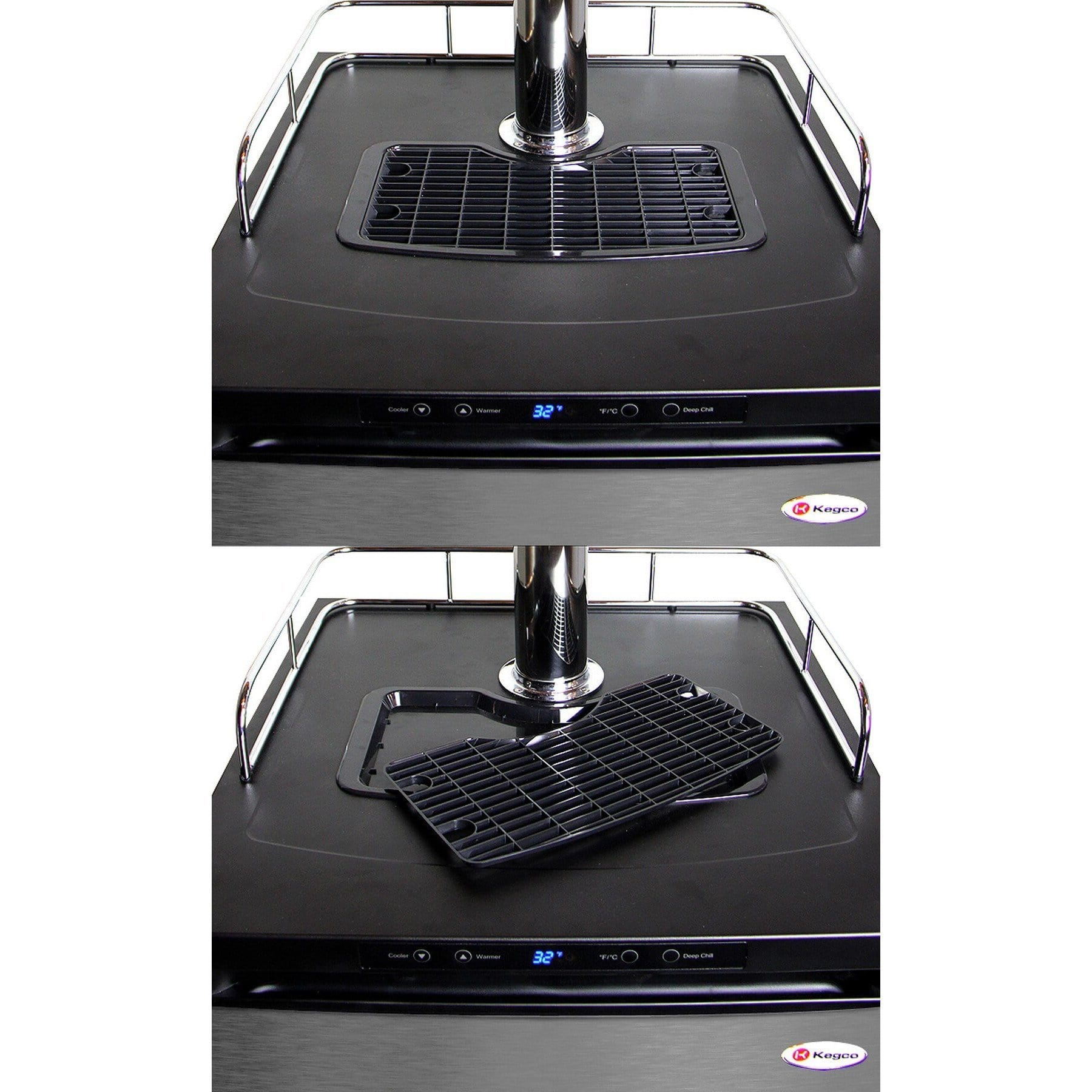 Kegco 24" Wide Kombucha Stainless Steel Triple Tap Kegerator KOM30S-3