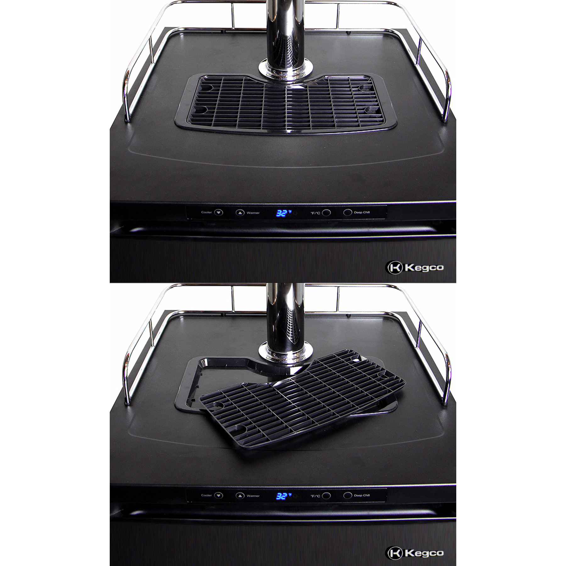 Kegco 24" Wide Kombucha Stainless Steel Triple Tap Digital Kegerator KOM30X-3