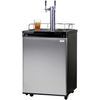 Image of Kegco 24" Wide Kombucha Stainless Steel Dual Tap Kegerator KOM20S-2