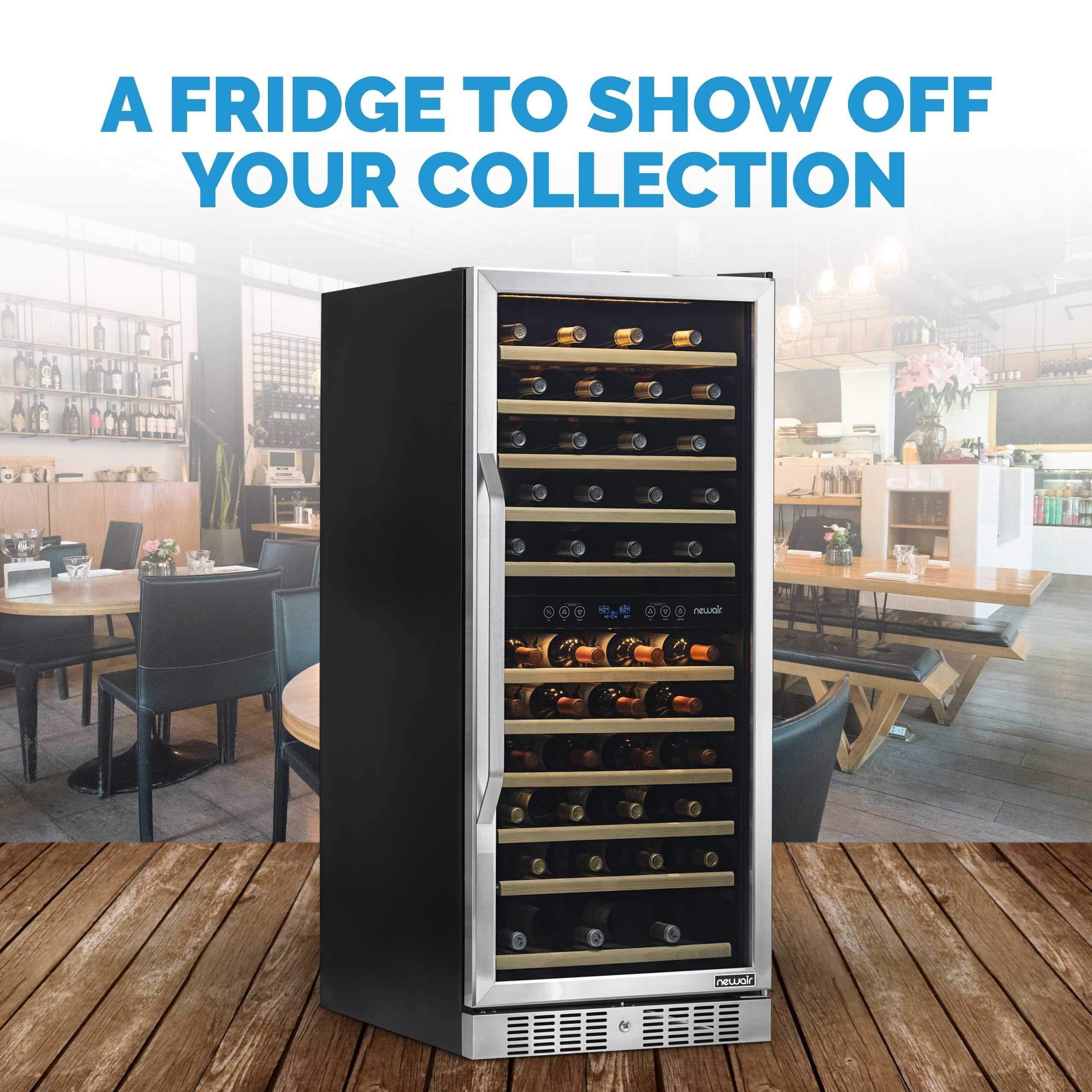 NewAir 27” Wide Built-in 116 Bottle Dual Zone Wine Refrigerator AWR-1160DB