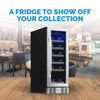 Image of NewAir 12" Wide 19 Bottle Dual Zone Wine Refrigerator AWR-190SB