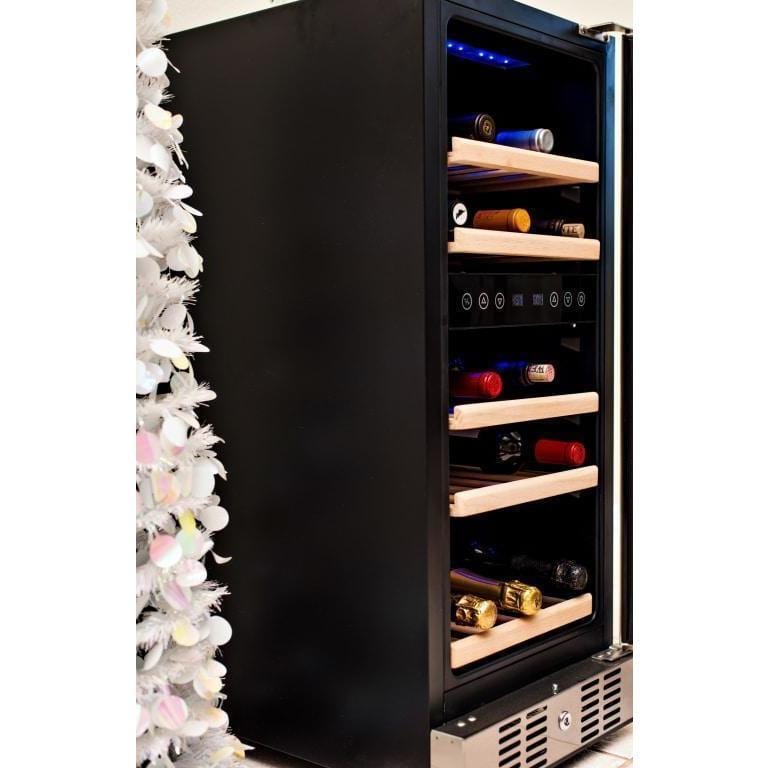 NewAir 15” Wide Stainless Steel 29 Bottle Dual Zone Wine Refrigerator NWC029BS00