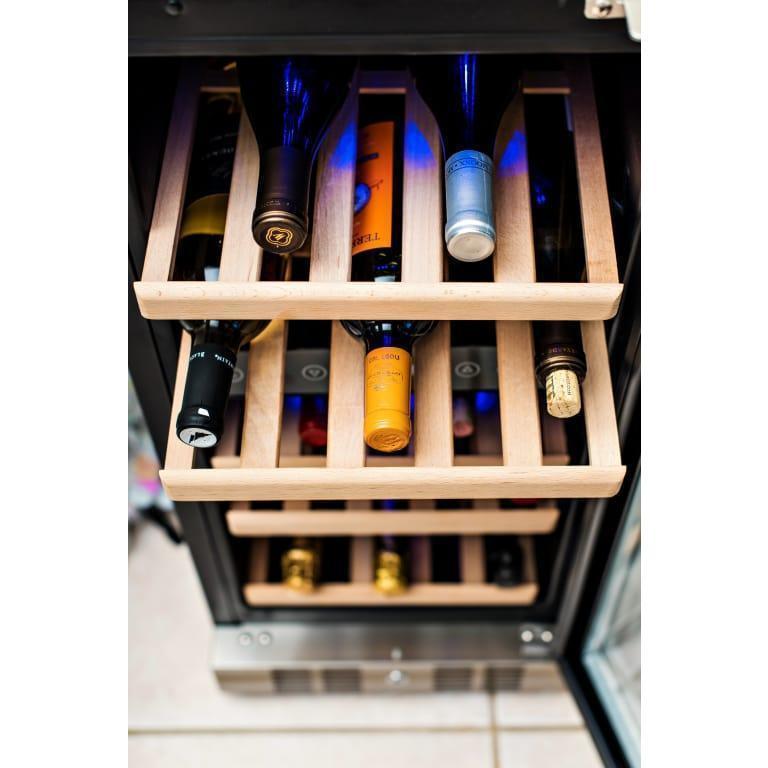 NewAir 15” Wide Stainless Steel 29 Bottle Dual Zone Wine Refrigerator NWC029BS00