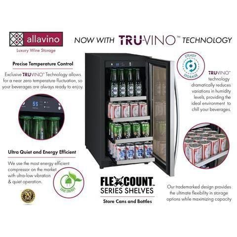 Allavino FlexCount Series 15" Wide Built-In Beverage Center VSBC15-SL20
