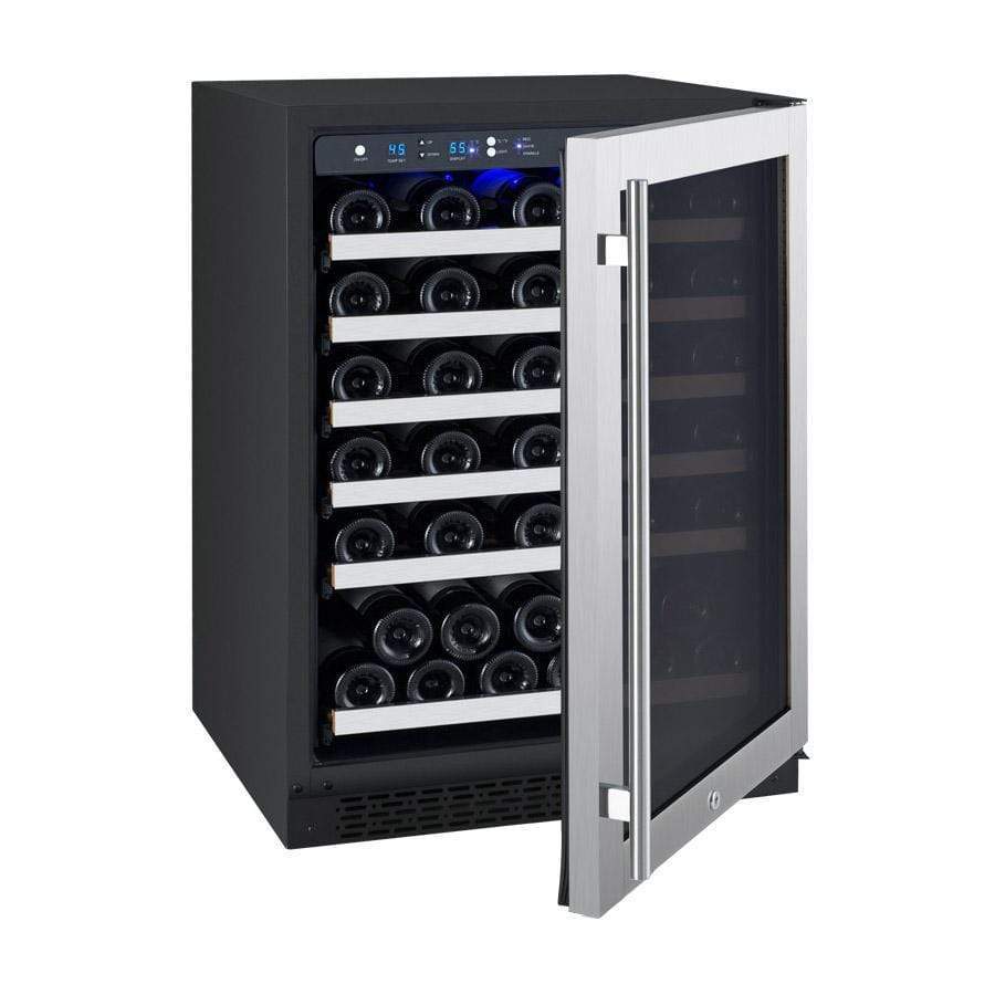 Allavino 24" Wide FlexCount II Tru-Vino 56 Bottle Single Zone Wine Refrigerator VSWR56-1SR20