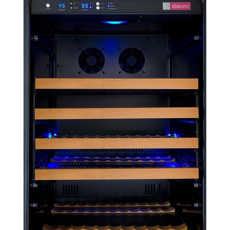 Allavino 24" Wide FlexCount II Tru-Vino 177 Bottle Single Zone Wine Refrigerator VSWR177-1BR20