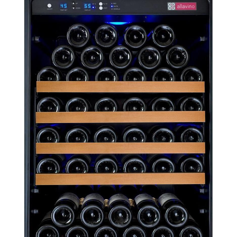 Allavino 24" Wide FlexCount II Tru-Vino 177 Bottle Single Zone Wine Refrigerator VSWR177-1BL20