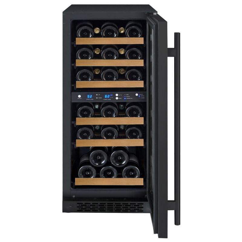 Allavino 15" Wide FlexCount II Tru-Vino 30 Bottle Dual Zone Wine Refrigerator VSWR30-2BR20