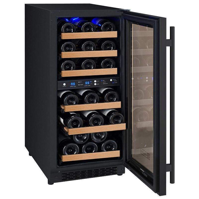 Allavino 15" Wide FlexCount II Tru-Vino 30 Bottle Dual Zone Wine Refrigerator VSWR30-2BR20