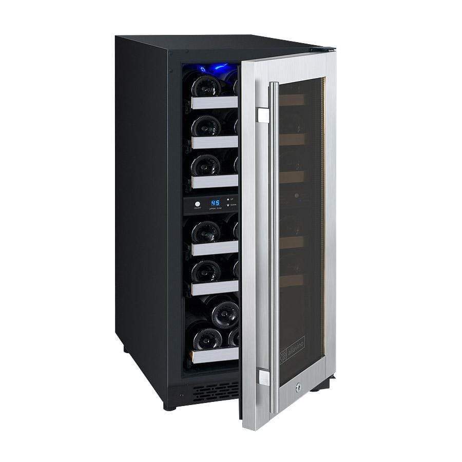 Allavino 15" Wide FlexCount II Tru-Vino 30 Bottle Dual Zone Wine Refrigerator VSWR30-2SR20